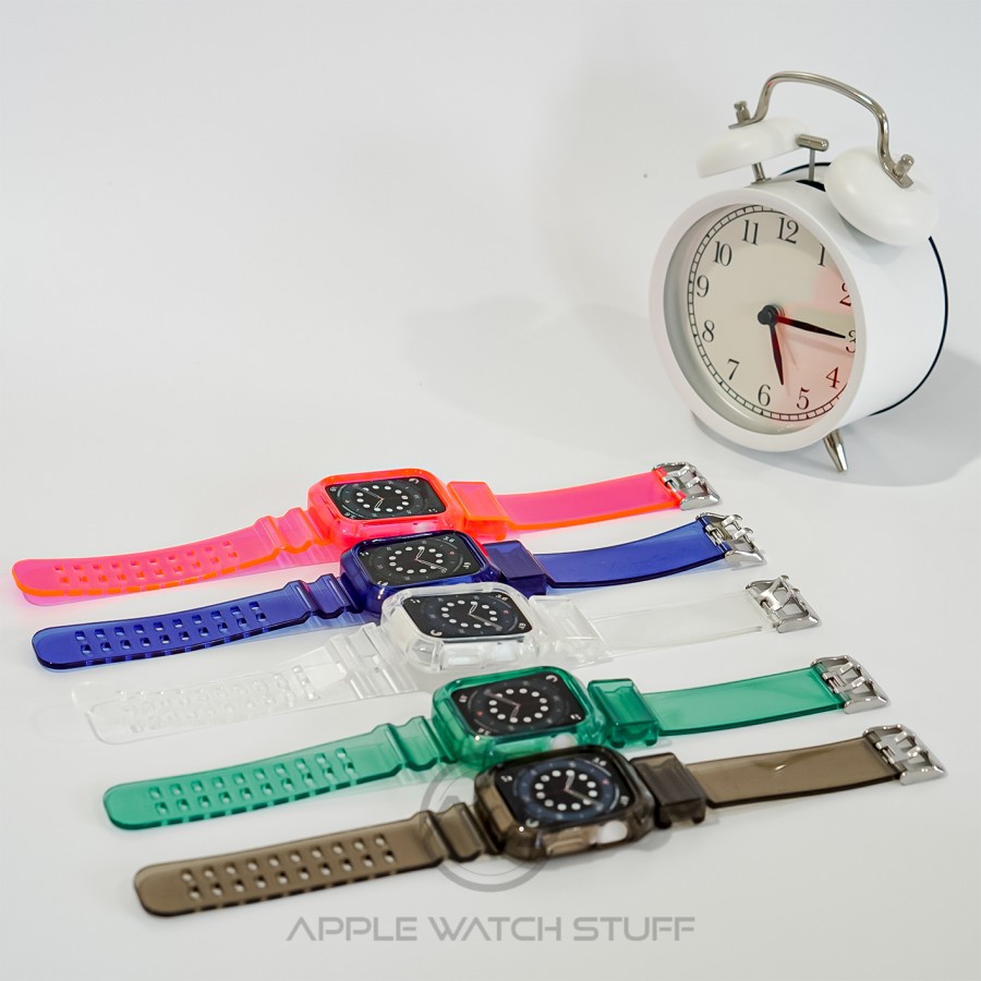 Apple Watch Strap Silicone Clear for Apple Watch SE 1 2 3 4 5 6