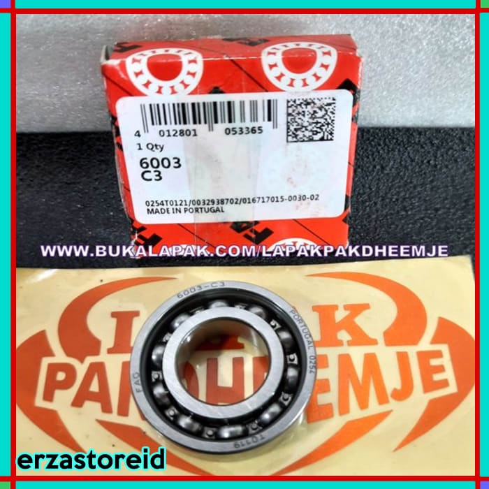 BEARING FAG 6003 C3 PORTUGAL ORIGINAL LAKER LAHER NOKEN AS 6003 C3 JUPITER Z 110 CC FAG ORIGINAL