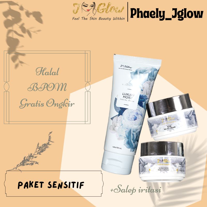 Jglow - Paket Sensitif aman halal bpom paketan skincare