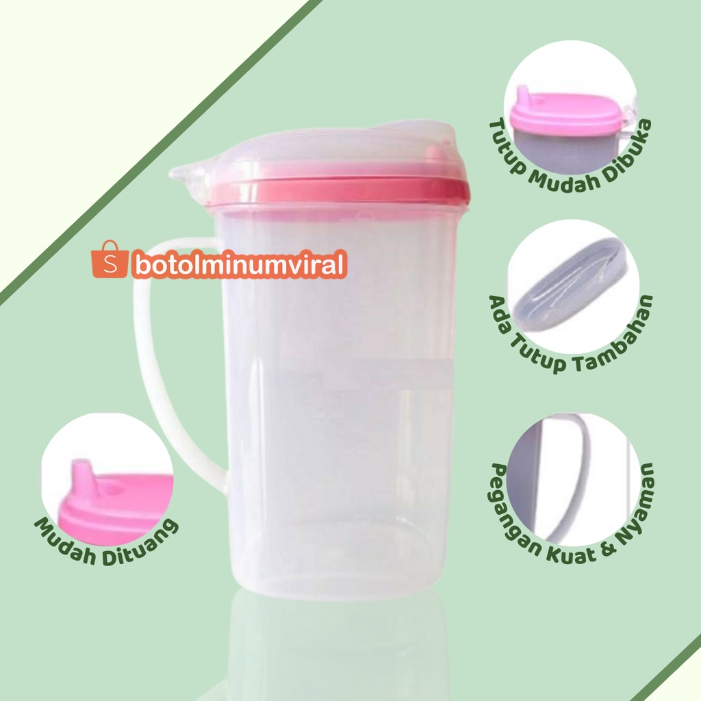 Tempat Wadah Minyak Goreng Plastik 2 Liter / 1 Liter Cooking Oil Pot