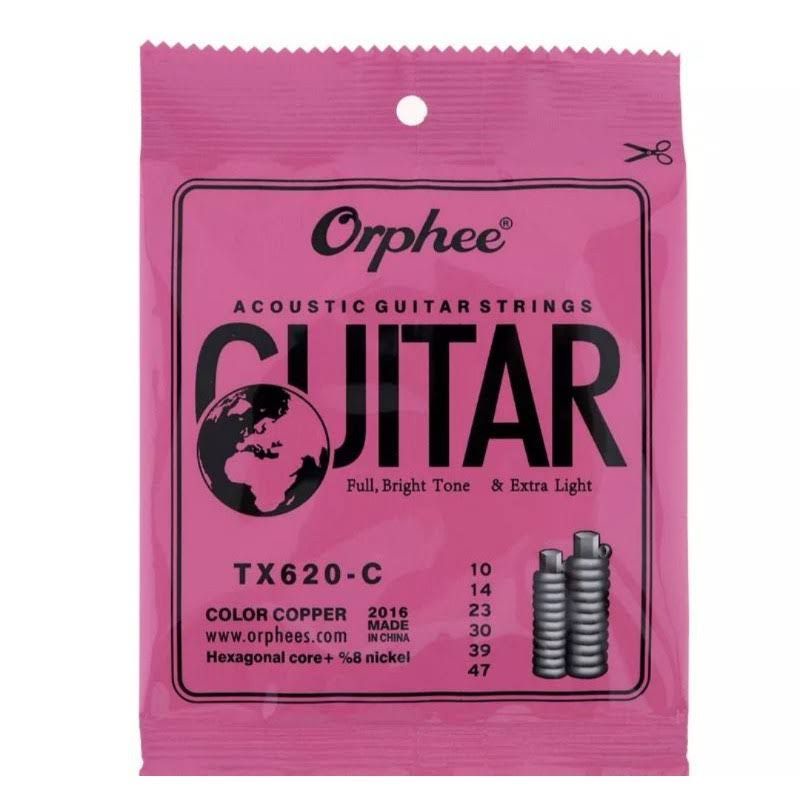 SENAR GITAR ORPHEE 010 AKUSTIK TX620C / TX 620-C / AKUSTIK / ACCOUSTIC / RAINBOW / COLOR / WARNA / STRING / SATU SET