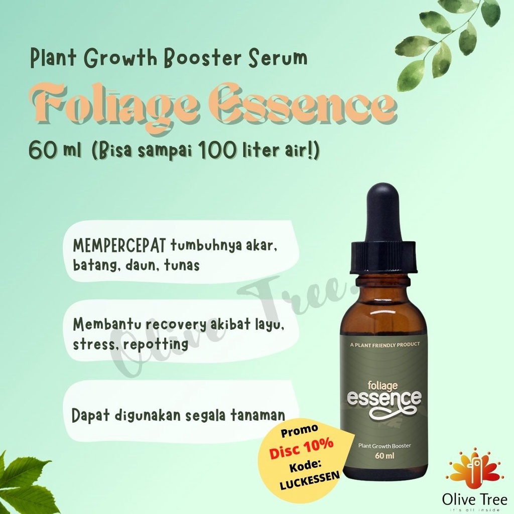 FOLIAGE ESSENCE - Plant Growth Booster Serum (Serum Tanaman Pupuk Organik Cair hingga 100 Liter) Pupuk Tanaman | by Petani Daun