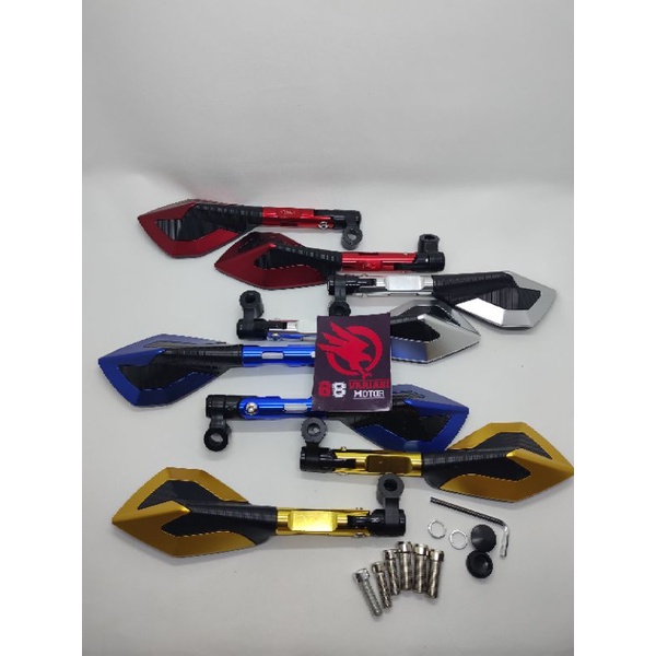 Spion Tomok V2 Full CNC Two-tone Spion Tomok Dua Warna Full CNC Universal Beat Mio Scoopy Nmax Aerox Lexi PCX Vixion Sonic Jupiter Vario