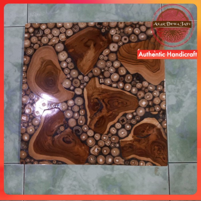 Ubin Lantai atau Dinding Kayu Jati Resin Serbaguna