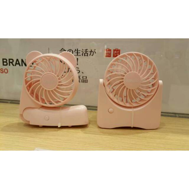 MINISO FOLDABLE / ROATING MINI FAN. 2WRN. Kipas angin kecil miniso ready surabaya