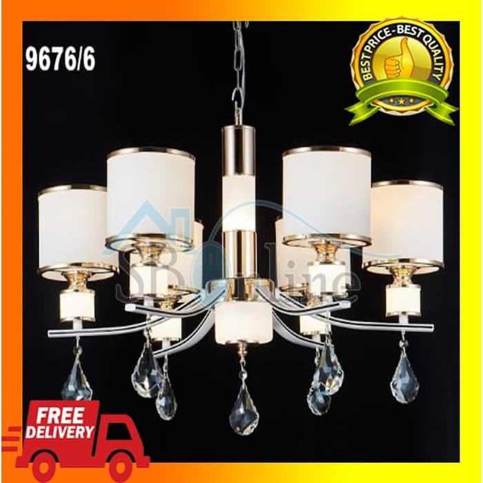 Lampu hias gantung klasik 9676 cabang 6