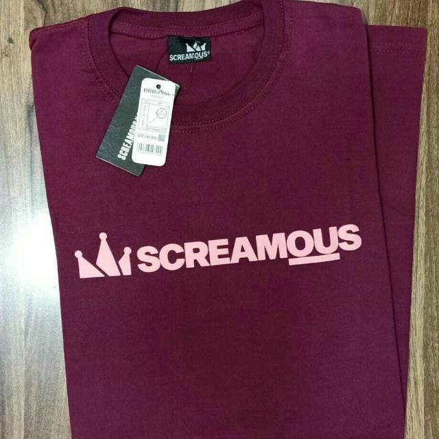 BAJU DIISTRO SCREAMOUS MAROON ORIGINAL