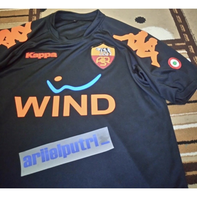 Jersey retro as roma hitam UCL 2007-2008