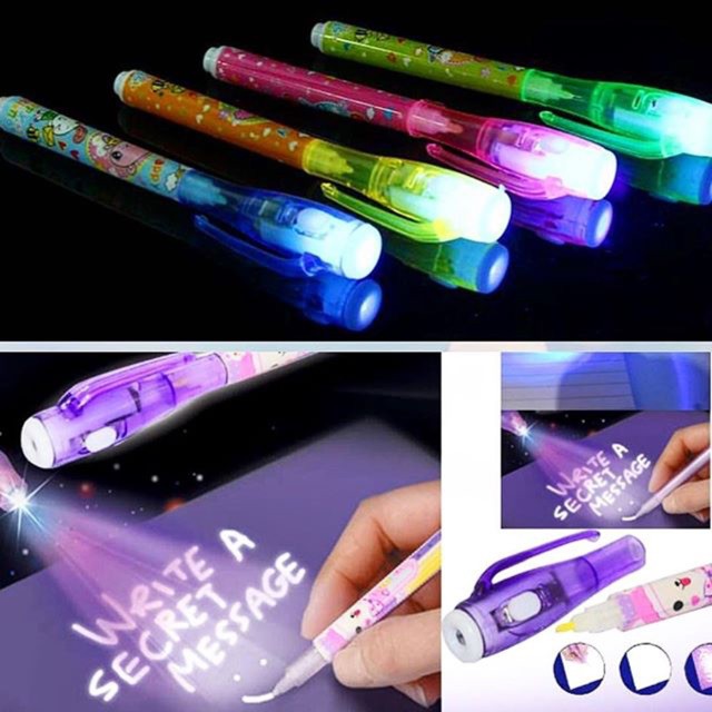 SLS89 Invisible Pen Pulpen Ajaib dengan Sinar Ultraviolet/Pulpen Unik/pen unik