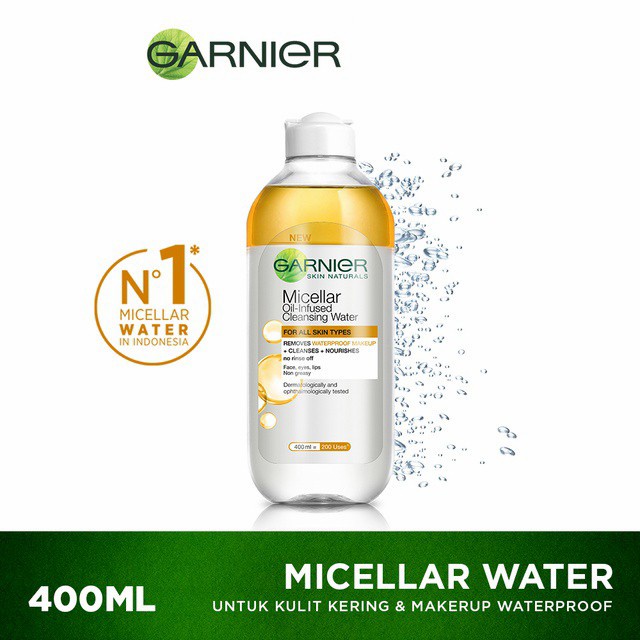 Gemma Garnier Micellar Water Kuning Biphase 400Ml Oil Botol 400 Ml