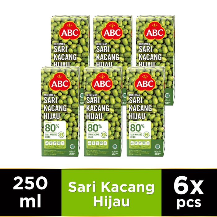 

G02G Abc Minuman Sari Kacang Hijau 250 Ml - Multipack 6 Pcs Ds5Gh
