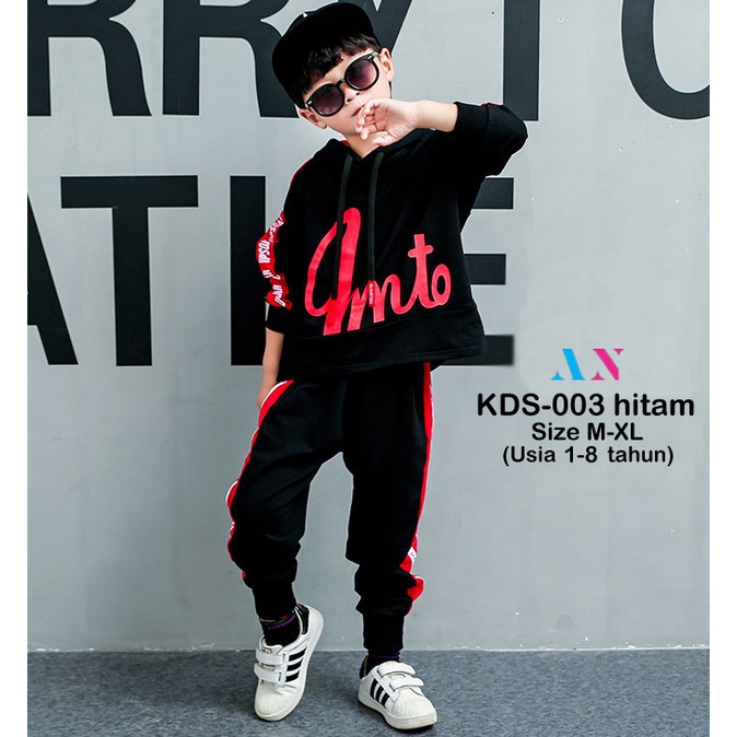 AA1 - Hoodie Fleece Anak unisex Cowo Cewe KDS-003