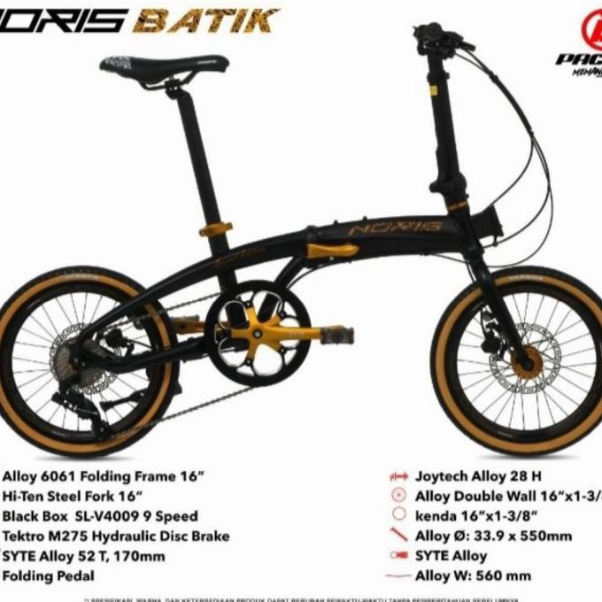 Sepeda Lipat Alloy Noris Batik Pacific 16" Kunestlestore