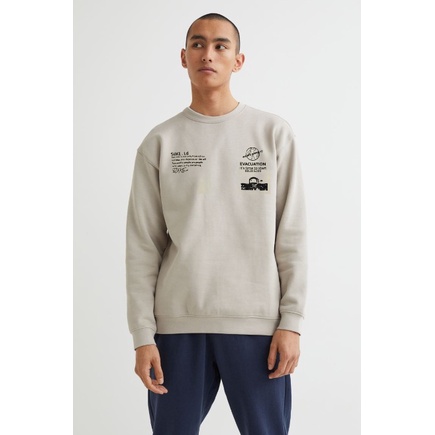 Suke Sweater Crewneck Evacuation Cream Full Label Premium