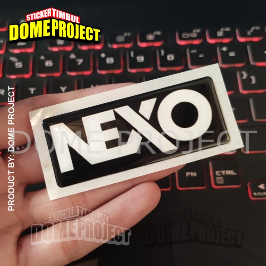 STIKER TIMBUL EMBLEM STIKER SOUND NEXO STIKER AUDIO STICKER LENTUR 3D BENTUK KOTAK UKURAN 28MM X 70MM