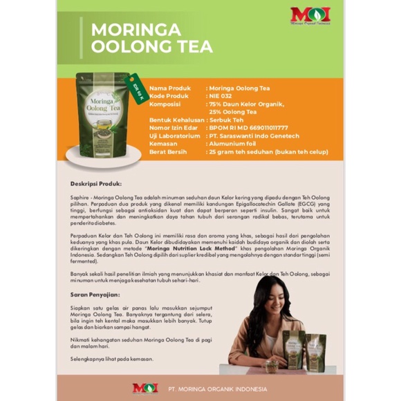 

Moringa Oolong tea