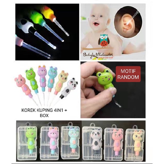Korek kuping lampu LED pembersih telinga anak lampu