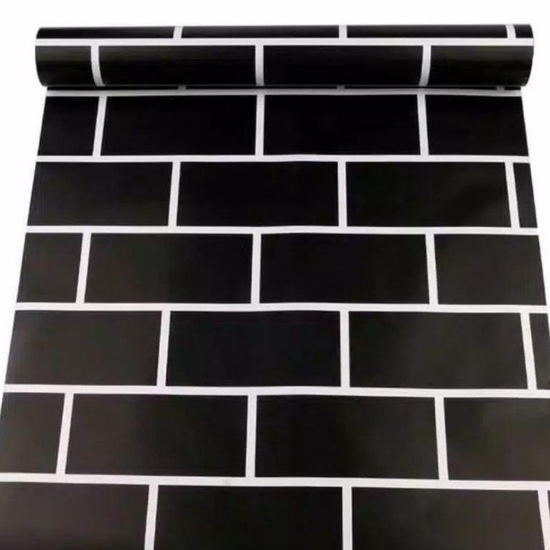 Wallpaper Bata Hitam Wallstiker Dinding Bata Hitam Stiker Bata