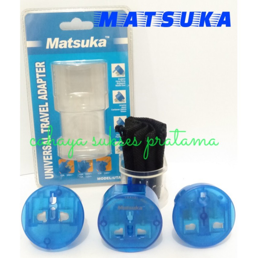 Universal Travel Adaptor /Over Steker Adaptor untuk semua Negara MT-301 Matsuka