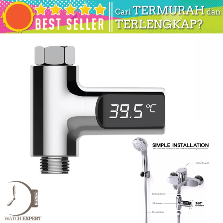 Bisa COD Shower Thermometer LED Display Home Water - ZhiNuan BD-LS-01