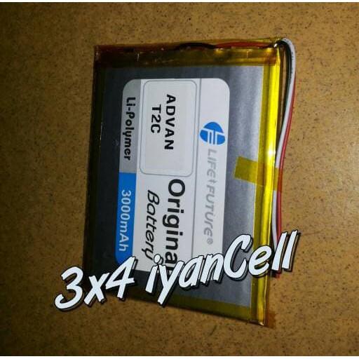 TERLARIS  Baterai Tablet Advan T2C (3 Kabel) 3000mAh  TERBARU