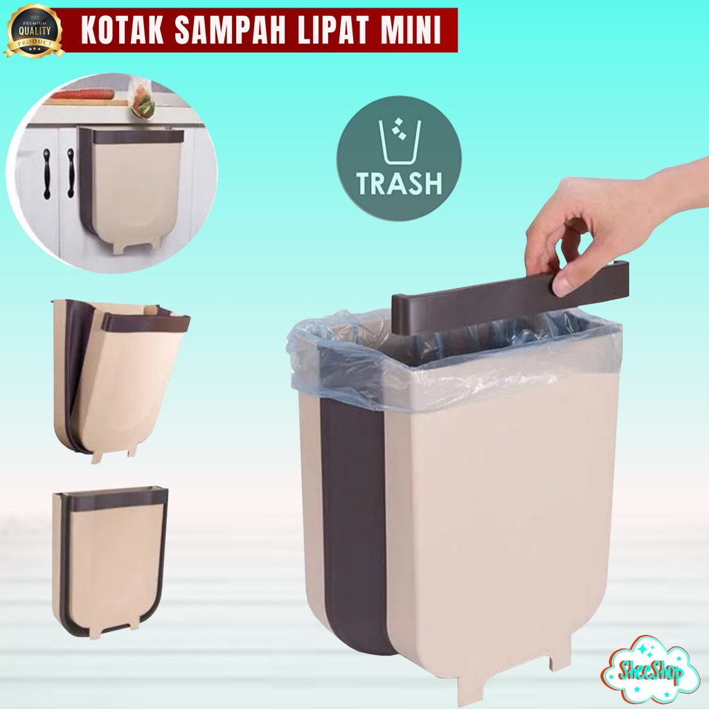 Jual Kyb X Tempat Sampah Mini Liter Tempat Sampah Mobil Dapur Gantung Lipat Foldable Kotak