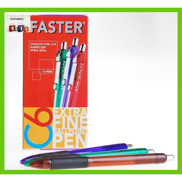 

Silutala- Pulpen Faster C6 Cetek Atk - Hitam -Ori.