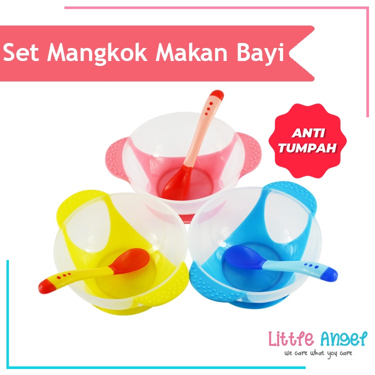 MANGKOK BAYI MPASI Anti Tumpah Silicon Set Peralatan Makan Sendok Lucu Tempat Wadah Susu Bayi Murah