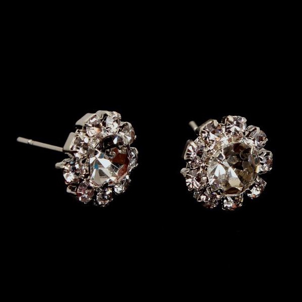 OILA anting bunga rhinestone sun flower earrings jan189 (1H2)