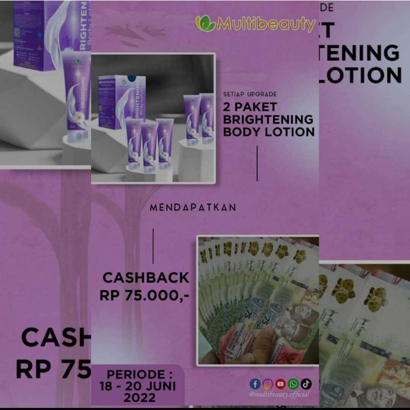 Multibeauty Body Brightening lotion kemasan 20ml
