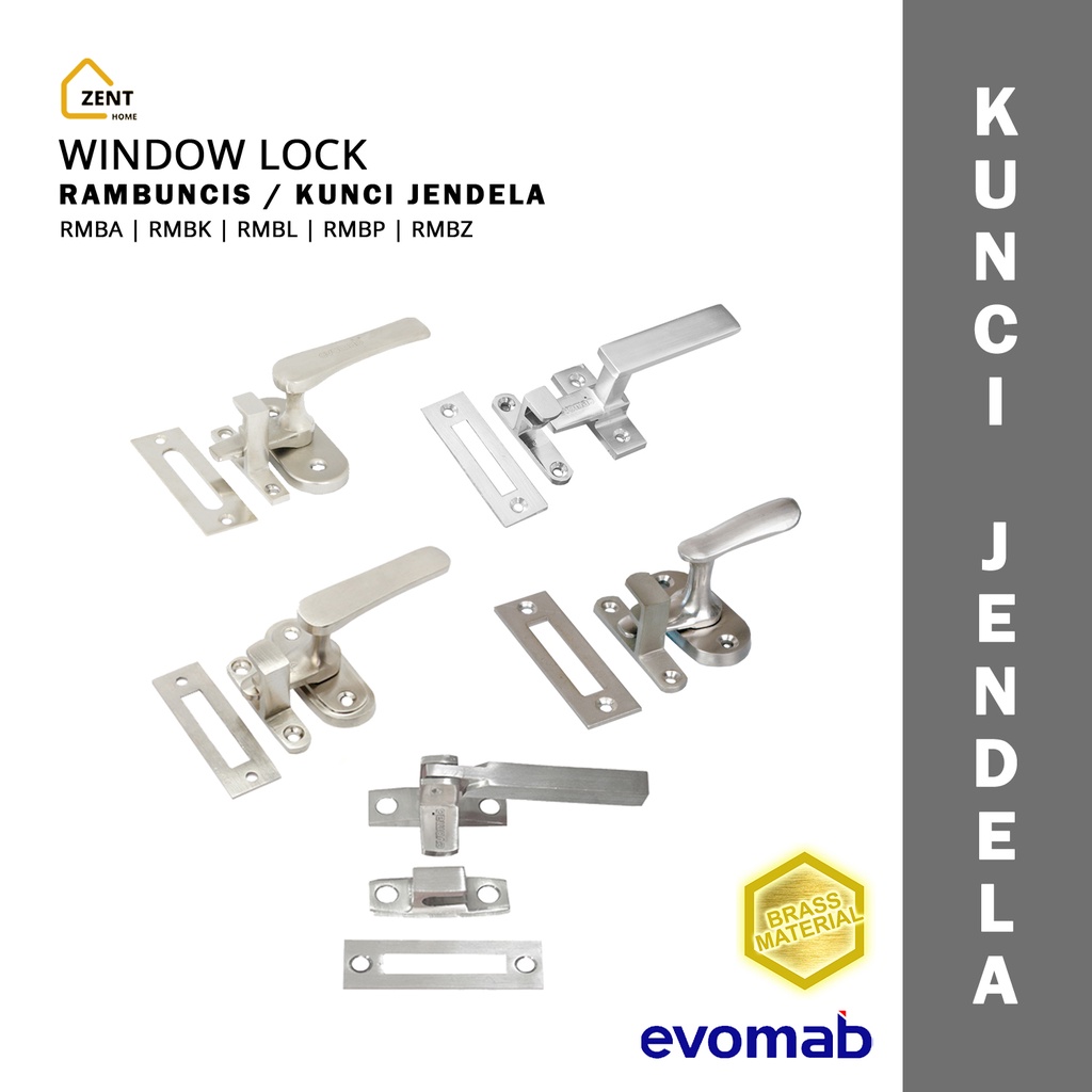 evomab Rambuncis Kunci Jendela Casement Handle Window