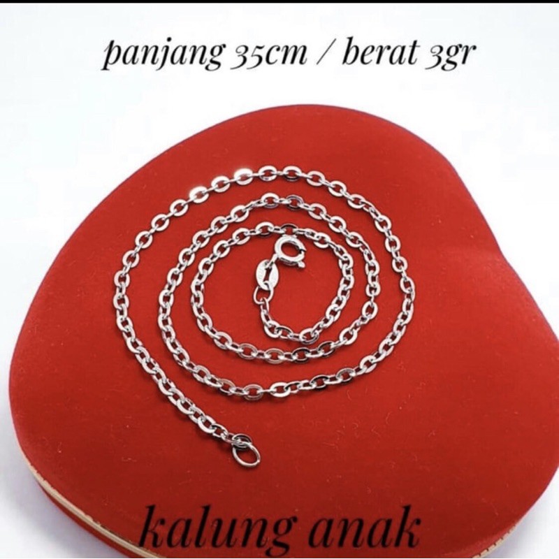 Kalung anak perak 925 lapis emas putih kalung anak perak 925