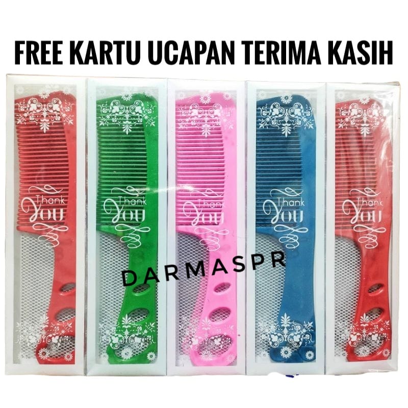 Souvenir isi 100pcs Sisir Lubang MINI kemasan Mika motif