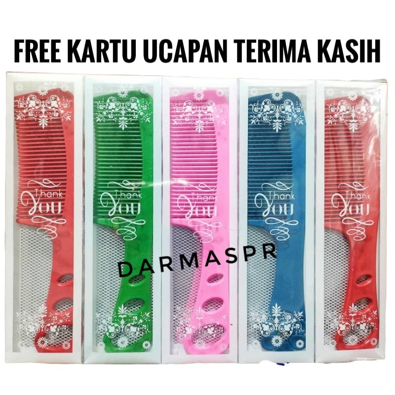 Souvenir isi 100pcs Sisir Lubang MINI kemasan Mika motif