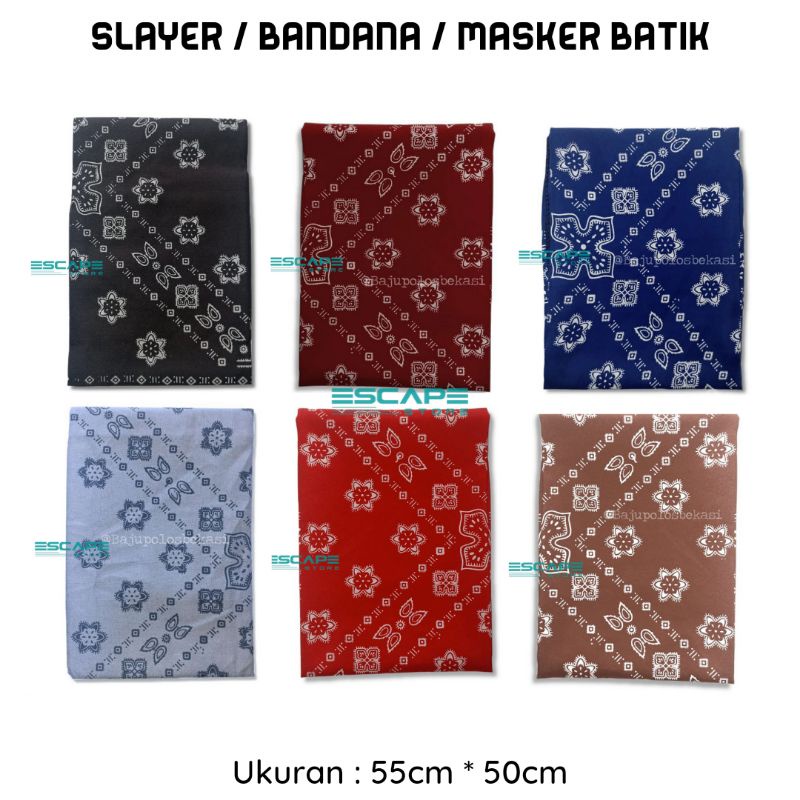 Slayer batik murah / Scarf / Slayerbandana / Syal - Paket Isi 6pcs