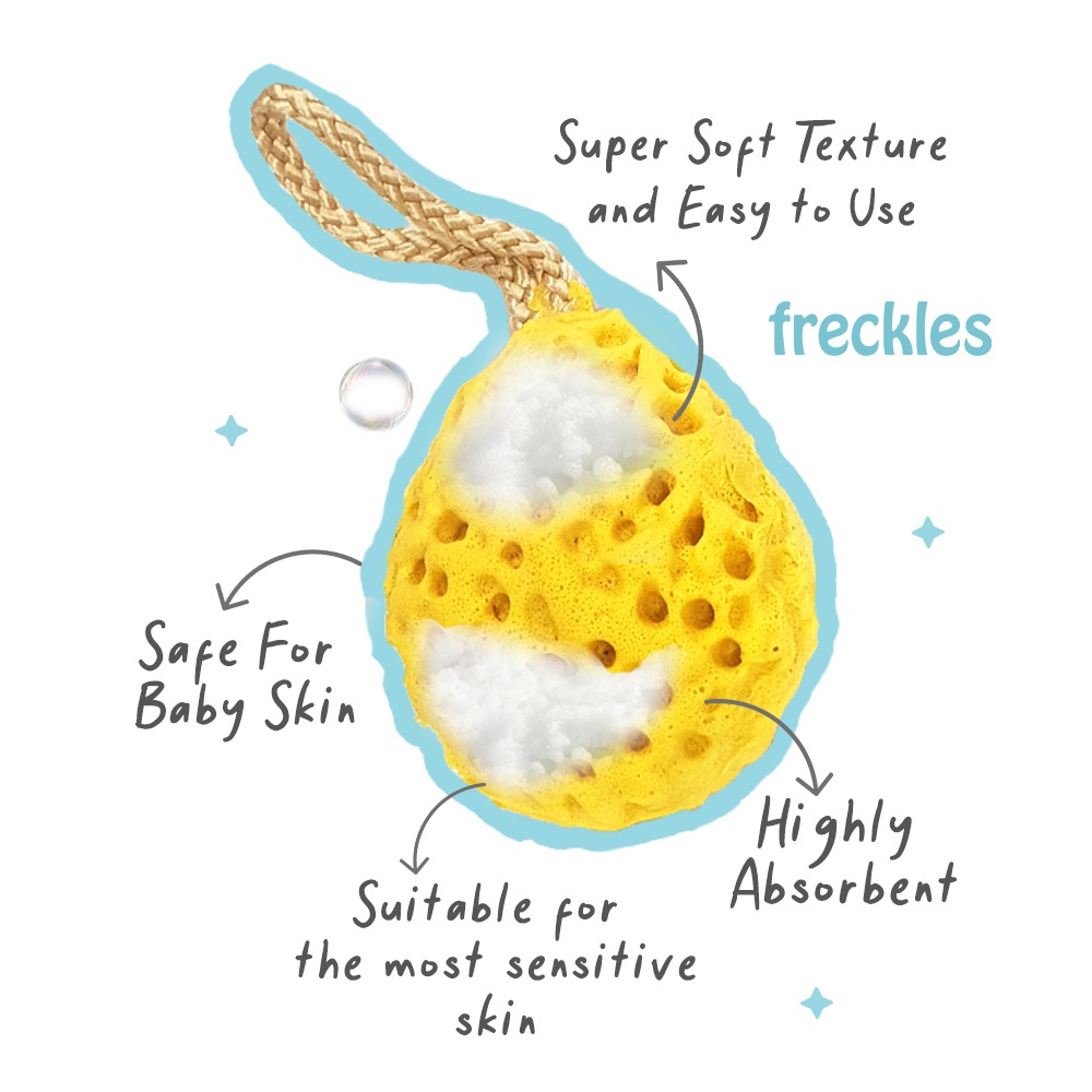 Freckles Natural Baby Bath Sponge Spons Mandi Bayi Anak dan Dewasa