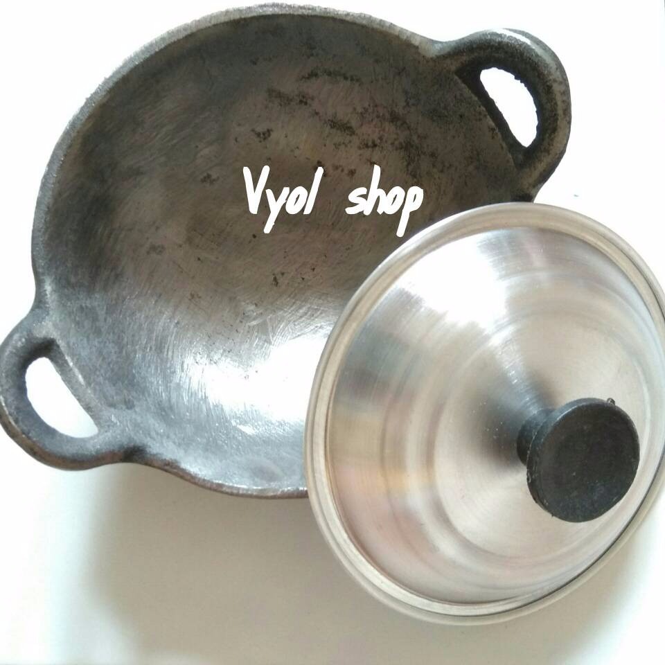 Wajan besi 17cm tutup wajan cucur wajan serabi wajan mini kuali serabi