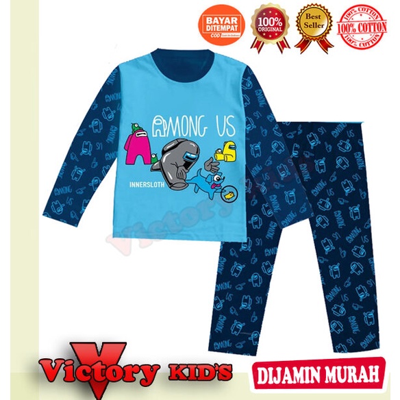 Victory kid's setelan tangan panjang anak laki-laki/perempuan 1-10 thn