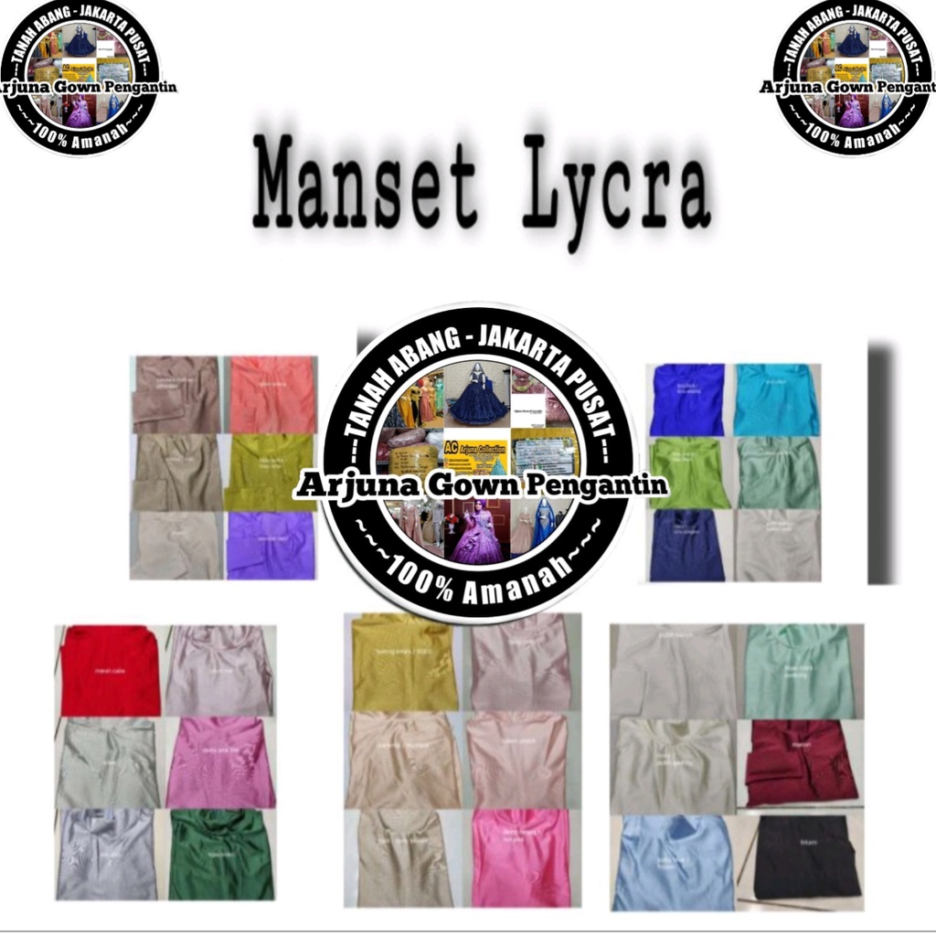 MANSET LYCRA/MANSET LYCRA PENGANTIN/MANSET LYCRA PREMIUM