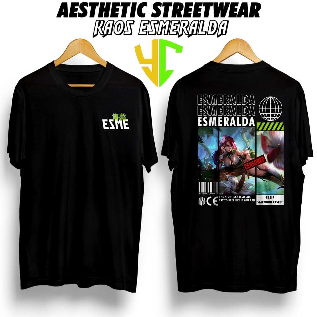 YC Kaos StreetWear Hero ML (ESMERALDA POISON VINE) Bisa Request Hero, Kaos Pendek Pria Kaos Premium 
