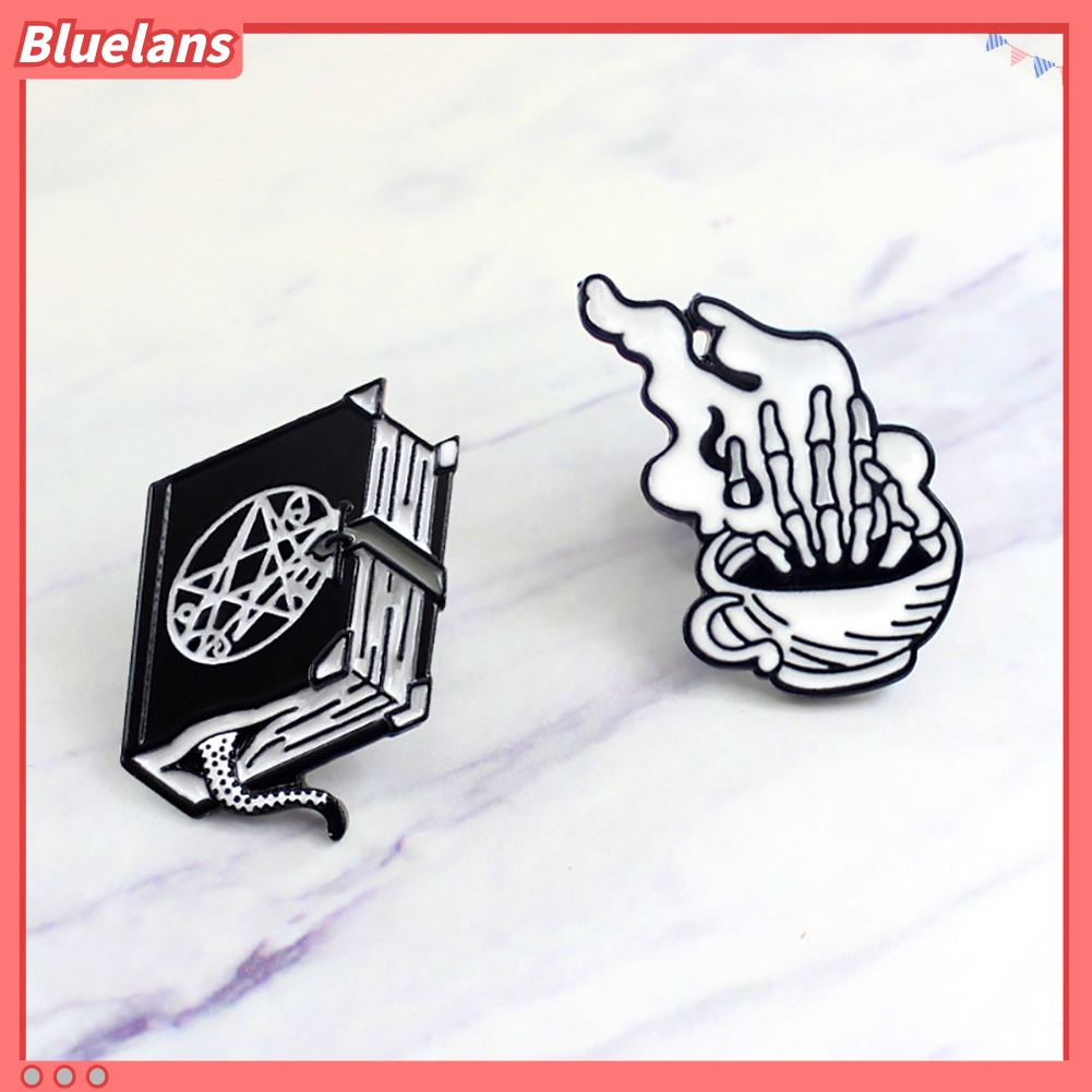 Bluelans Pin Bros Lencana Bentuk Buku Kopi Untuk Unisex