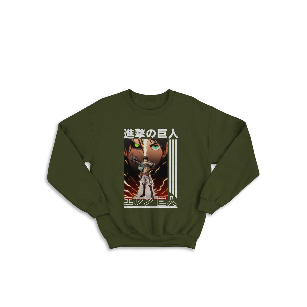 SWEATER HOODIE ANIME EREN TITAN SHINGEKY NO KYOJIN EKSLUSIVE