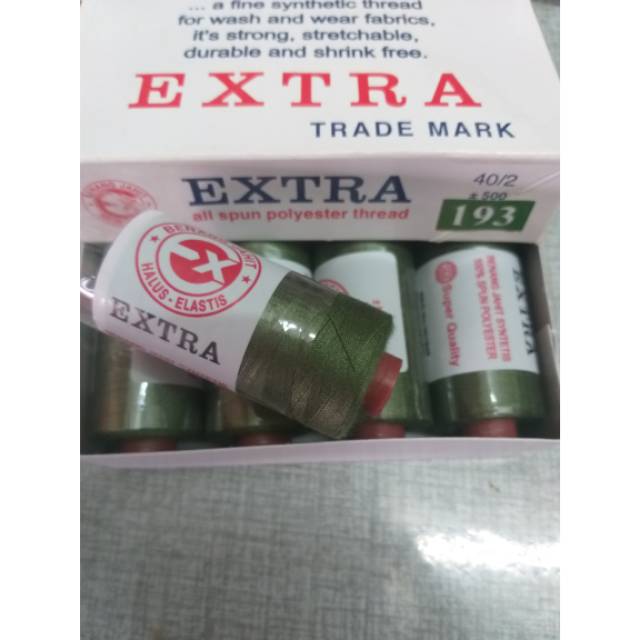 Benang jahit extra hijau (193) 500 yards