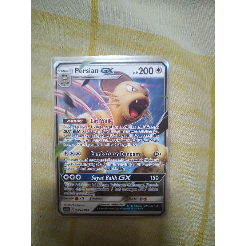 kartu pokemon bahasa Indonesia Persian GX RR