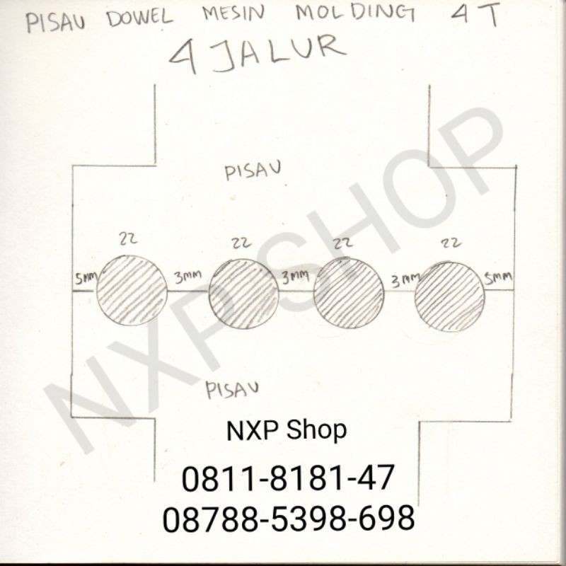 pisau dowel mesin molding 4 jalur bikin gagang sapu kayu hordeng kayu gagang kayu bulat