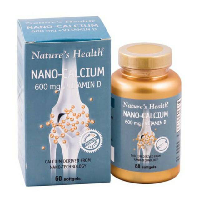 NATURE'S HEALTH NANO CALCIUM KALSIUM VITAMIN TULANG OSTEOPOROSIS SUPLEMEN MURAH ASLI 60 SOFTGEL SALE