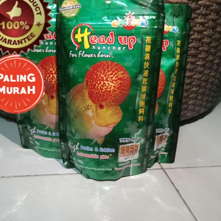 Hot -  Okiko Platinum Head Up Original Import Thailand Size M  100 gram makanan ikan louhan GROSIR T