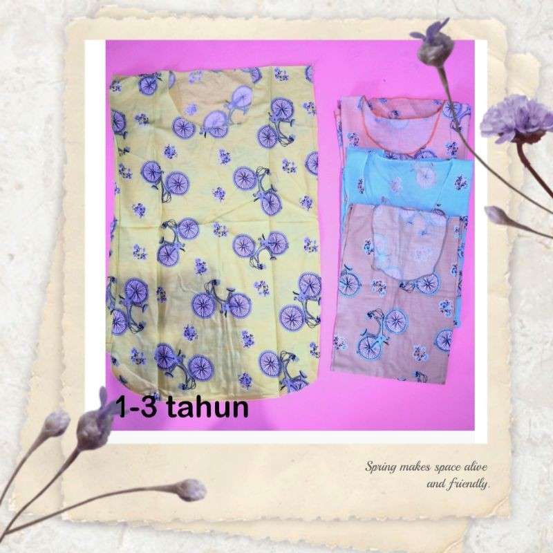 midi anak / Daster midi lucu/ baju santai anak