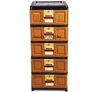 LEMARI PLASTIK LACI 5 SUSUN NAPOLLY KECIL DAN MURAH