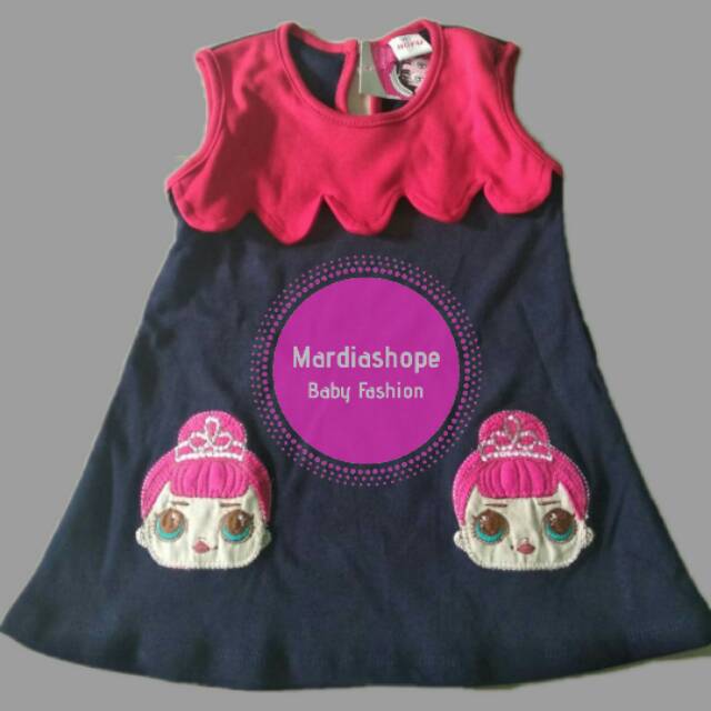 Setelan Baju bayi Perempuan / Dress bayi usia 3 - 18 Bulan[Hofu]